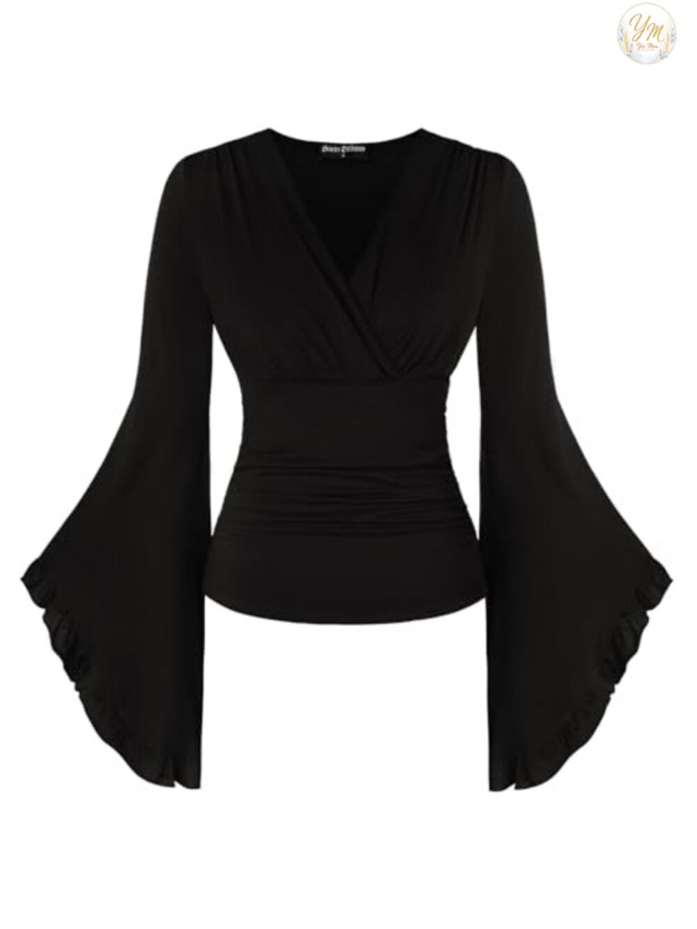 Bell Sleeve V Neck Renaissance Blouse Peasant Top